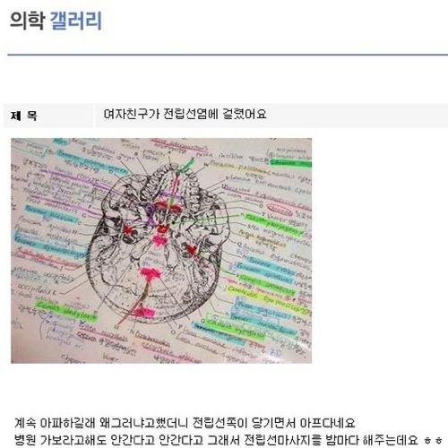 여자친구가 전립선염에 걸렸어요