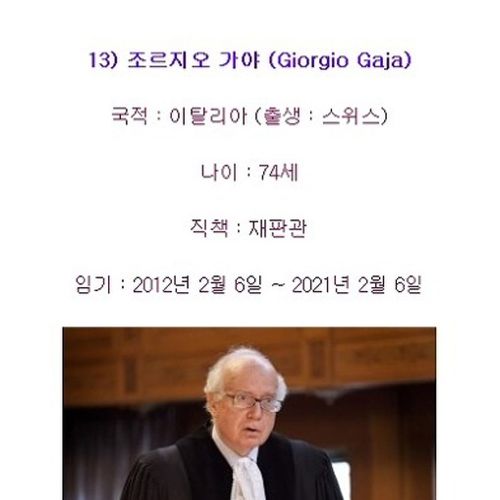 국제 사법재판소 현역재판관들