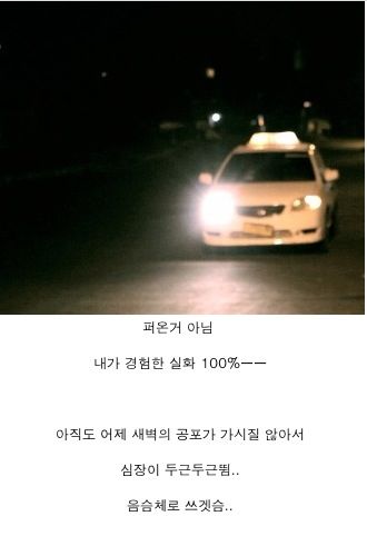 새벽택시탔다가 기절할뻔 했던썰