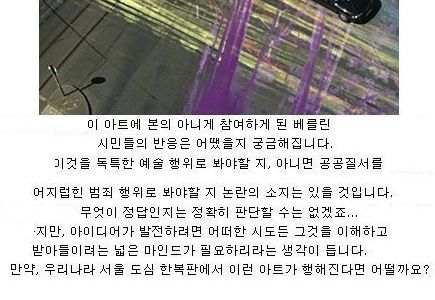 도로가 페인트 범벅이 된 사건.jpg