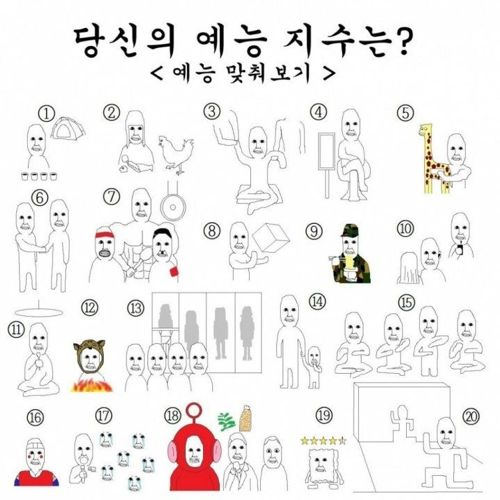 당신의 예능지수는?