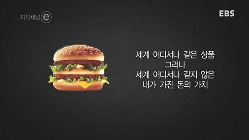 햄버거의 가격 한국의 맥잡.e