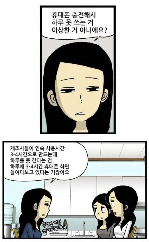 휴대폰 배터리를 하루에 다쓰나요?