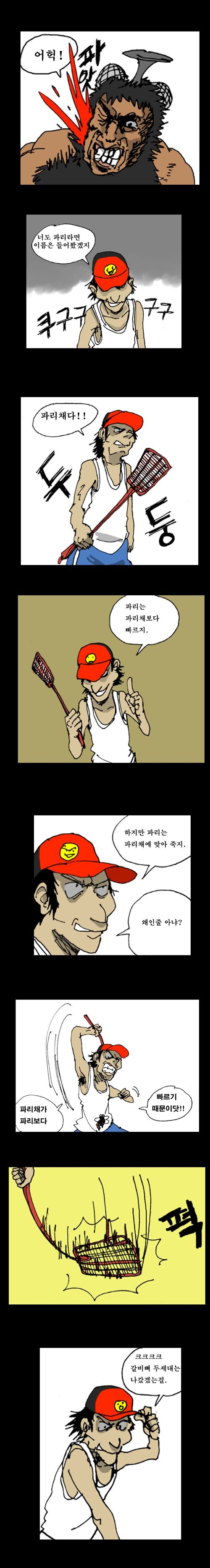 [스압]파리 때려잡는 만화