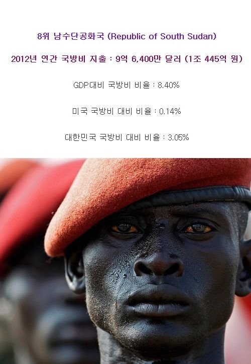 아프리카에서 가장 많은 국방비