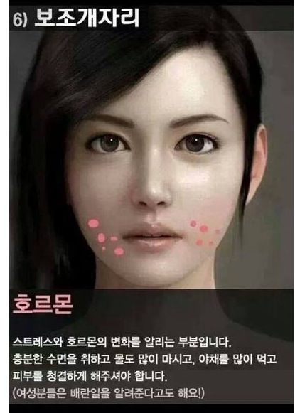 얼굴 여드름으로 보는 건강문제