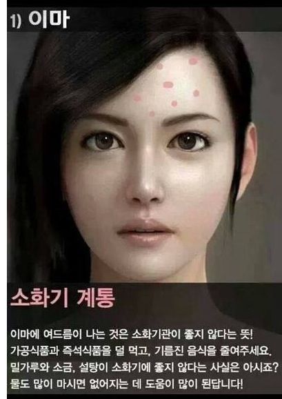 얼굴 여드름으로 보는 건강문제