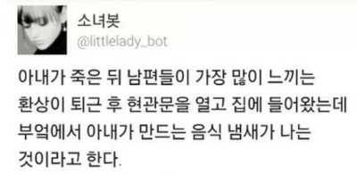 아내가 죽은 후 남편이 느끼는 환상