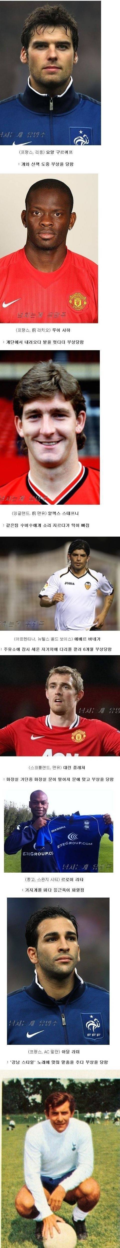 축구 선수 이색 부상