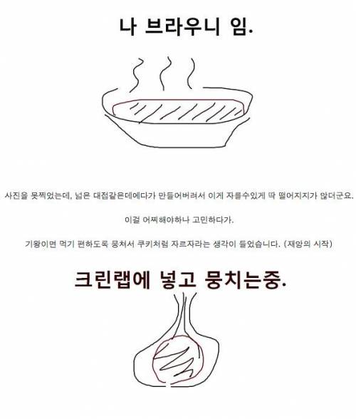 [혐주의] 리얼 브라우니 요리하기