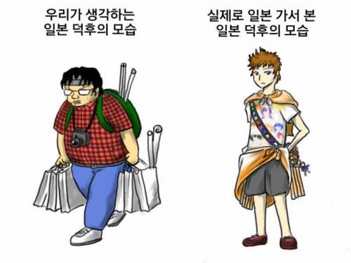 일반인이 생각하는 오타쿠의 모습과 현실