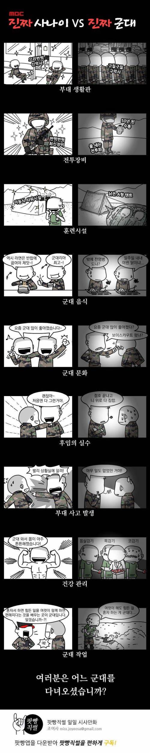 진짜사나이 vs 진짜군대.cartoon