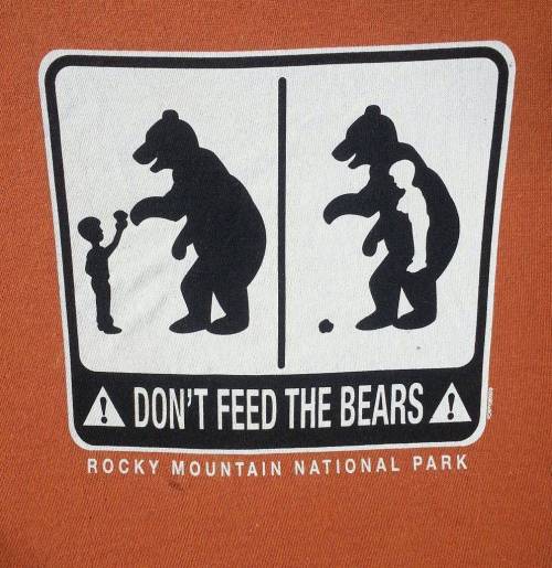곰에게 먹이를 주지 마시오