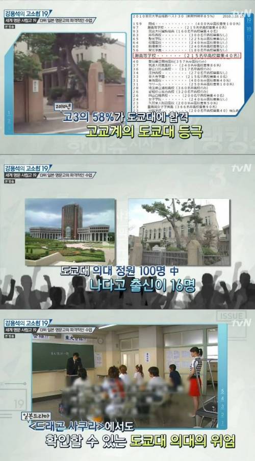 일본 최고 명문 고등학교의 수업 방식