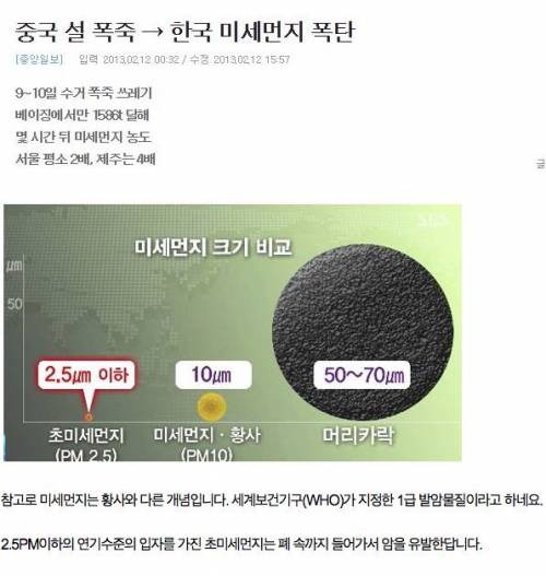 [스압]중국발 미세먼지의 진실