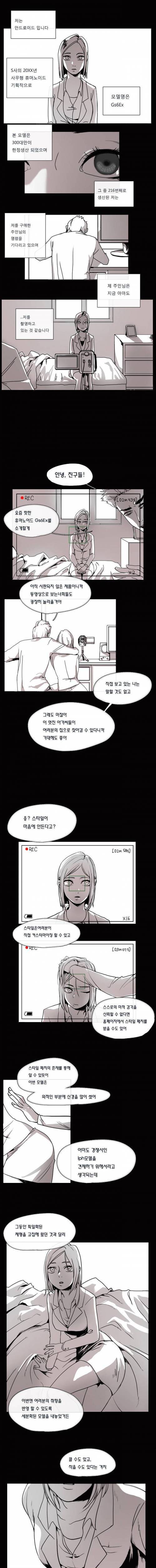 휴머노이드 테스트하는 만화