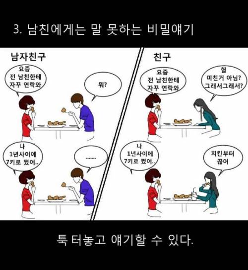 남친보다 동성친구가 더 나을때