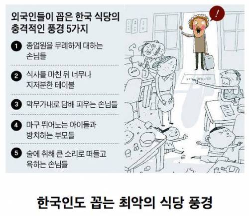외국인이 꼽은 한국 식당의 충격적인 풍경
