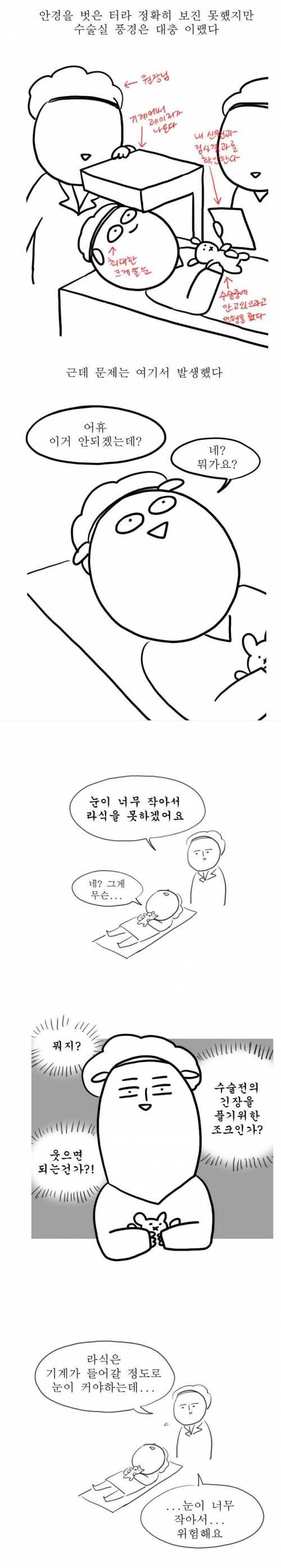 라식 수술을 못받은 이유