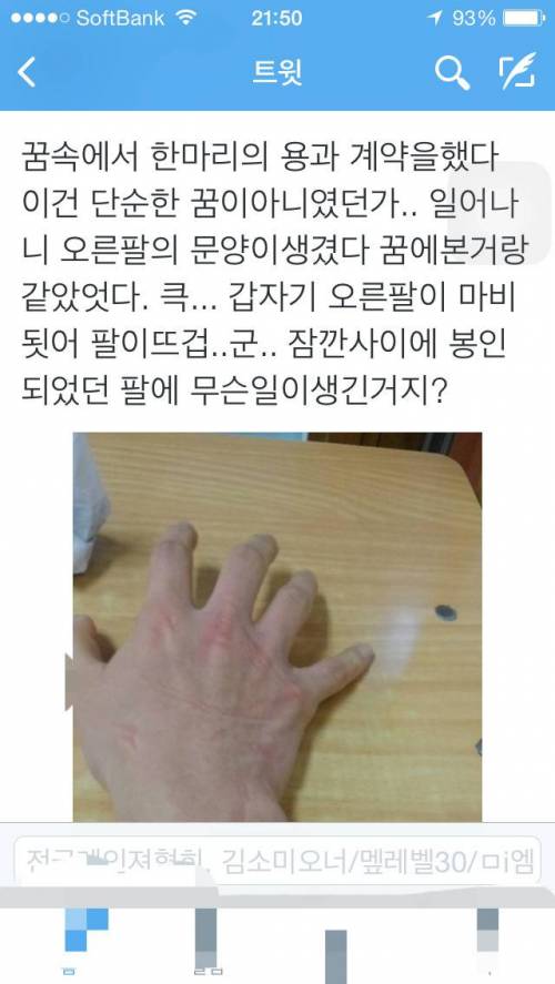 꿈속에서 한마리 용과 계약을 했다