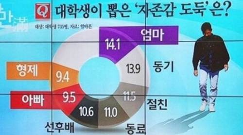 대학생이 뽑은 자존감 도둑 순위