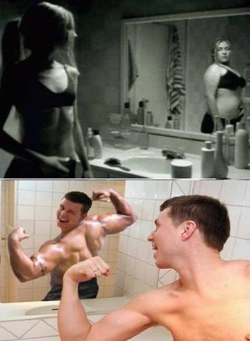 거울 볼 때 남녀 차이.jpg
