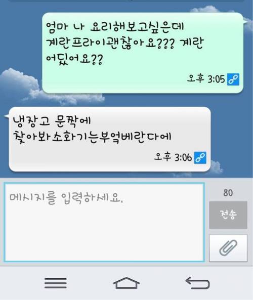 계란프라이에 도전한 트위터리안