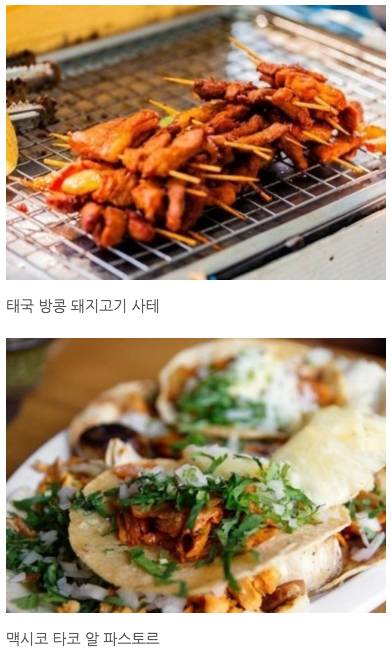 해외여행시 빠질수 없는 별미음식 20선