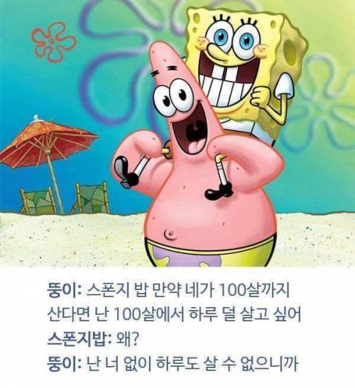 스펀지밥 뚱이 (별가) 명언 레전드