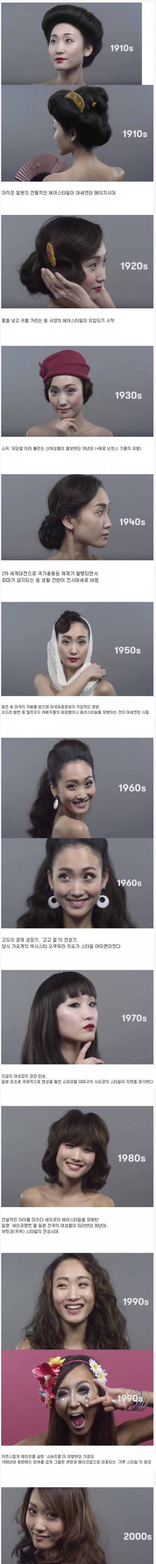 지난 100년간 일본 여성 스타일 변화