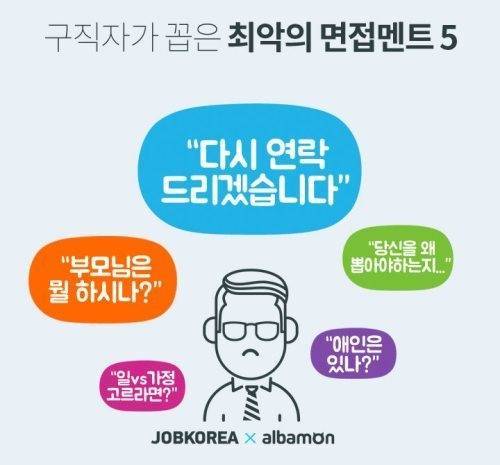 구직자가 꼽은 최악의 면접멘트