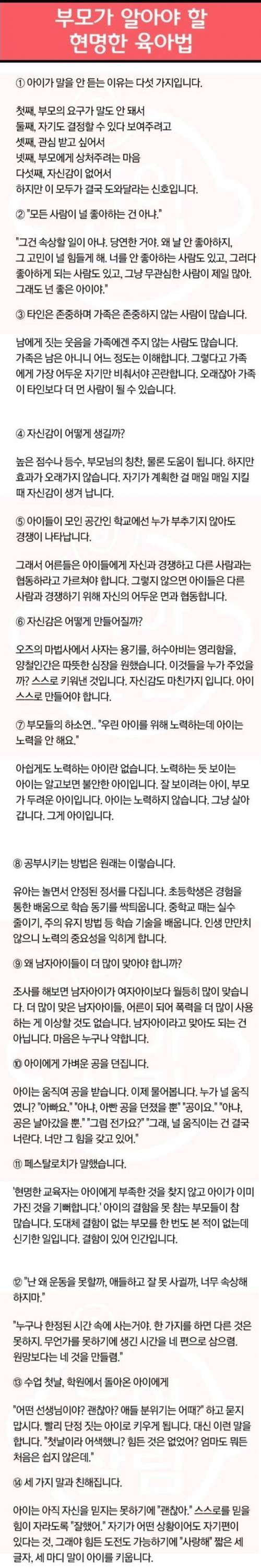 [북마크용]부모가 알아야 할 현명한 육아법