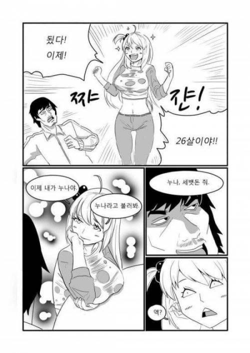 동생한테 새뱃돈받는 만화