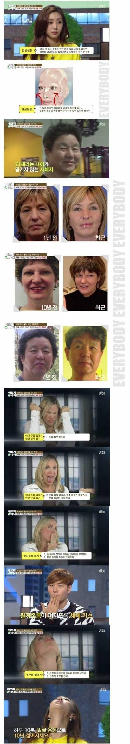 하루 10분 얼굴 운동으로 동안 되는 법