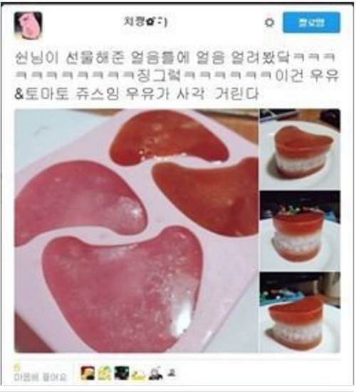 얼음틀로 틀니 제작하기