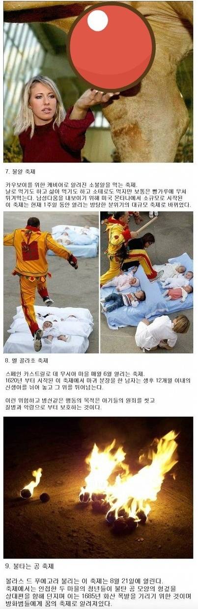 세계의 기묘한 축제들 모음