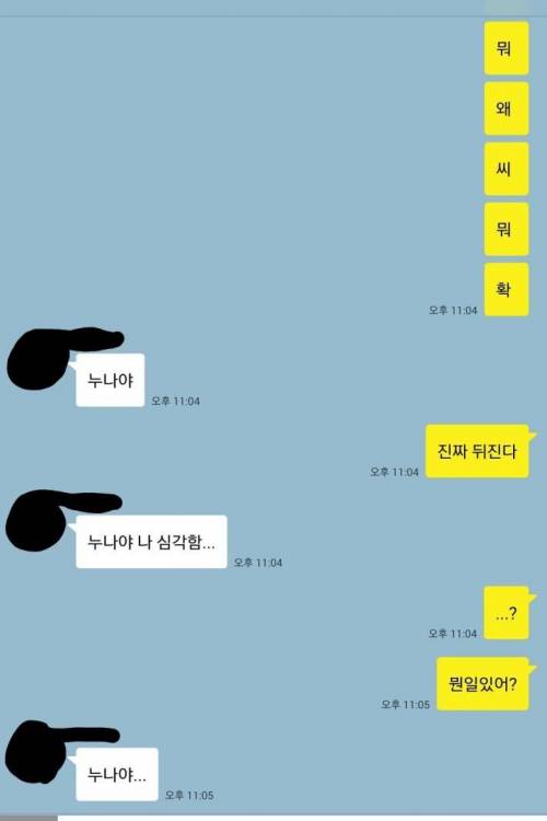 누나야 나 심각함...누나야 누나야