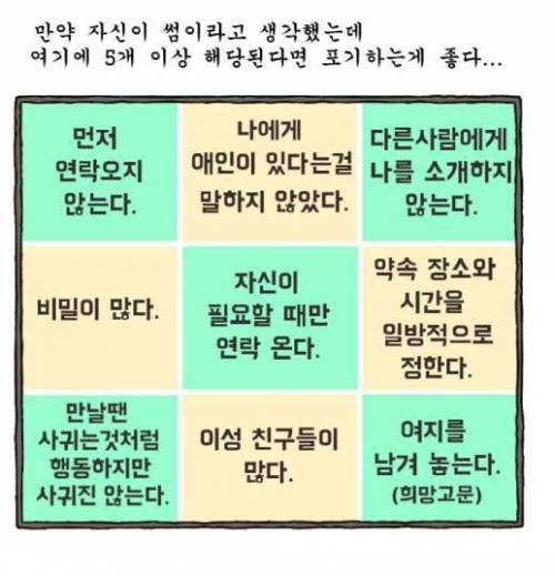 셀프 썸인지 아닌지 테스트