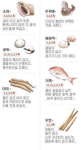 [북마크용]제철음식 캘린더