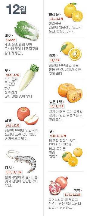 [북마크용]제철음식 캘린더