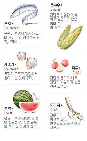 [북마크용]제철음식 캘린더