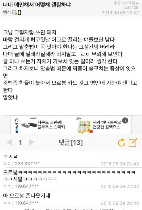 맞춤법 지적질에 빡친 흔한 디씨인의 맞춤법 강의