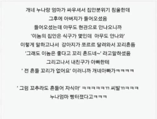 전 흔들 꼬리가 없어요