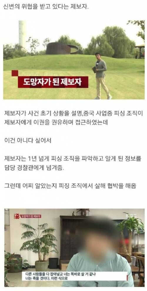 보이스피싱 김미영 팀장 조직을 제보한 사람의 결말