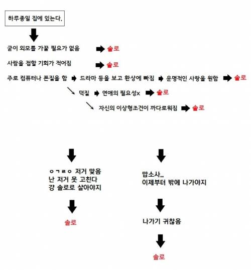 집에만 있으면 솔로가 되기 쉬워지는 이유