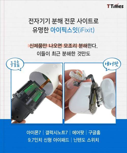 아이폰과 갤럭시 뜯어서 돈 버는 회사