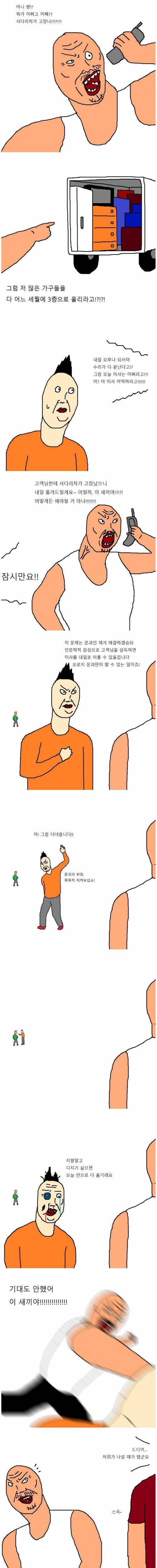 [스압]문과생이 이삿짐센터에서 알바하는 만화