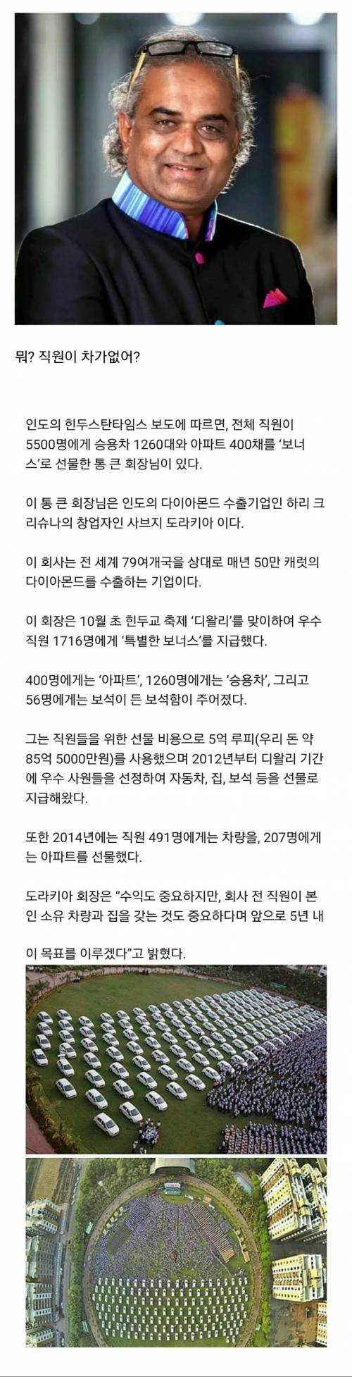 카레국 회장의 스케일