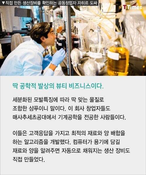 나만의 샴푸를 만들어주는 회사