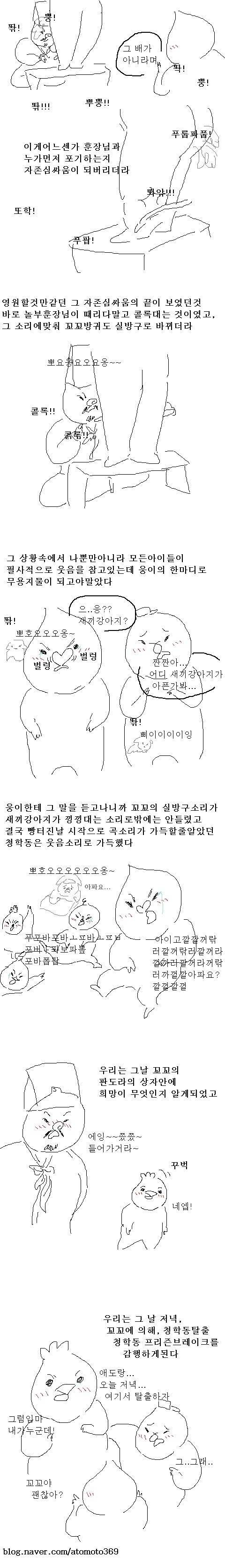 청학동가서 꼬꼬의 잠재력 확인한 만화.jpg